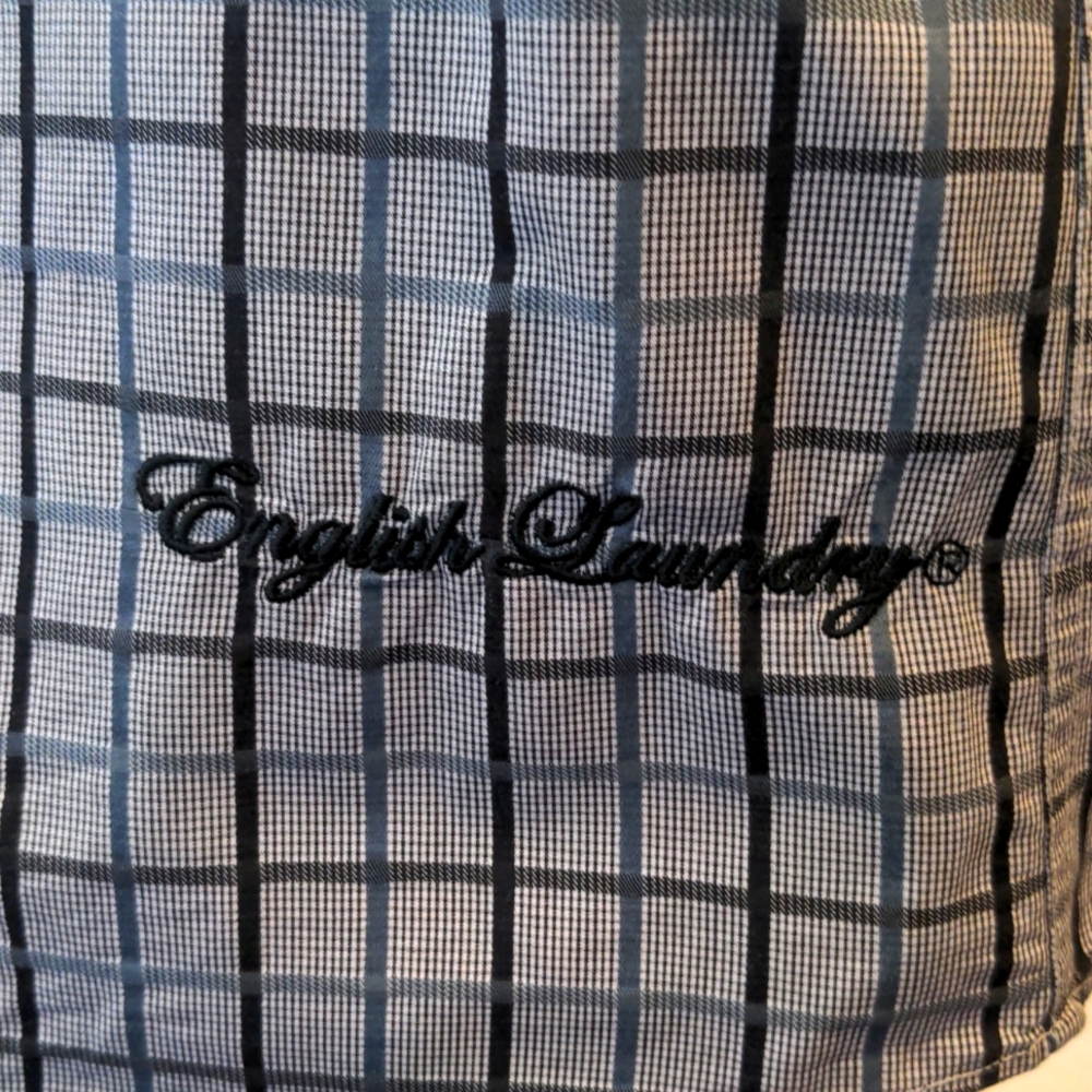 English Laundry Plaid Button Down L/XL - Picture 3 of 8